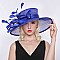 SINAMAY BRIM LOOP FEATHER HAT SLHTS2182