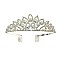 ELEGANT OBLATE LINED RHINESTONE TIARA SLHTW009