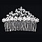 Elegant Beaded Flowers with Bead Spray Wedding Hair Comb SLHWY3096