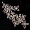 Fashionable design Large Floral Rhinestone 3 Comb SLHWY8967