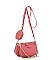 3 IN 1 STYLISH CROSSBODY BAG WITH MATCHING BAG AND COIN PURSE SET