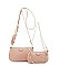 3 IN 1 STYLISH CROSSBODY BAG WITH MATCHING BAG AND COIN PURSE SET
