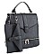 2 IN 1FRONT ZIP BUCKLE DESIGN BACKPACK CLUTCH SET