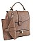 2 IN 1FRONT ZIP BUCKLE DESIGN BACKPACK CLUTCH SET