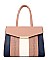 Striped Color Block Boutique Satchel