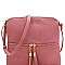 Mid-Zip Tasselled Crossbody Bag