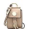 HY2043-LP Hardware and Tassel Accent Cellphone Holder Cross Body