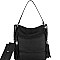 Double Tassel Whipstitched 2 in 1 Bohemian Hobo SET MH-HY4027S