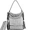 Double Tassel Whipstitched 2 in 1 Bohemian Hobo SET MH-HY4027S