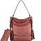 Double Tassel Whipstitched 2 in 1 Bohemian Hobo SET MH-HY4027S