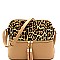 TASSEL ACCENT LEOPARD PRINT DOME CROSS BODY