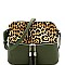 TASSEL ACCENT LEOPARD PRINT DOME CROSS BODY