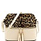 TASSEL ACCENT LEOPARD PRINT DOME CROSS BODY