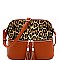 TASSEL ACCENT LEOPARD PRINT DOME CROSS BODY