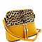 TASSEL ACCENT LEOPARD PRINT DOME CROSS BODY
