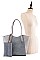 3 IN 1 FASHION CURVED TOTE BAG SET