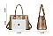 4 in 1 Snake Print Embossed Satchel SET