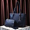 3 IN 1 SMOOTH STYLISH TOTE CROSSBODY PURSE SET