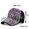 Colorful Rhinestone Mesh Baseball Cap