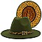 Fedora Woolen Leopard Belt Warm Hat