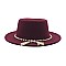 Fedora Woolen Pearl Accent Warm Hat