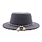 Fedora Woolen Pearl Accent Warm Hat