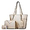 3 IN 1 SMOOTH STYLISH TOTE CROSSBODY PURSE SET