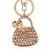 Rhinestone Bag Theme Pendant Purse Charm Keychain