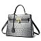 High Quality Croc Padlock Satchel Handbag