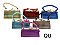 PACK OF 12 PCS ASSORTED COLOR DESIGNER MINI COIN PURSE