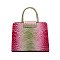 Tie-dyed 3in1 Crocodile Skin Large Satchel Bag