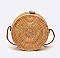 Bamboo Circle Hand Painted Swing Bag