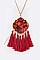Geometric Pendant With Tassels Necklace LA-CN4146