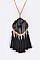 Geometric Pendant With Tassels Necklace LA-CN4146