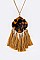 Geometric Pendant With Tassels Necklace LA-CN4146