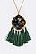 Geometric Pendant With Tassels Necklace LA-CN4146