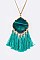 Geometric Pendant With Tassels Necklace LA-CN4146