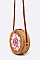 Lotus Flower Hand Painted Bamboo Circle Swing Bag