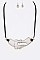 WIRED CRYSTAL PENDANT STATEMENT NECKLACE SET