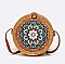Bamboo Circle Hand Painted Swing Bag