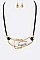 WIRED CRYSTAL PENDANT STATEMENT NECKLACE SET