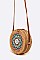 Bamboo Circle Hand Painted Swing Bag