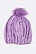 Pack of 12 pieces Chunky Knit PomPom Plush Beanie  LA-HT 717-1