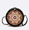 Bamboo Circle Hand Painted Swing Bag