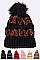 Pack of 12 Fashion 2 Tone Cable Knit PomPom Beanies