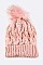 Pack of 12 Fashion 2 Tone Cable Knit PomPom Beanies