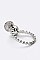 CZ and Metal Balls Accent Ring LAGKP236R