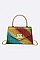 Stunning Crystal Top Handle Swing Clutch Bag