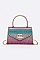Stunning Crystal Top Handle Swing Clutch Bag