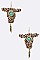 X-large Calf Head Shaped Trendy Earrings